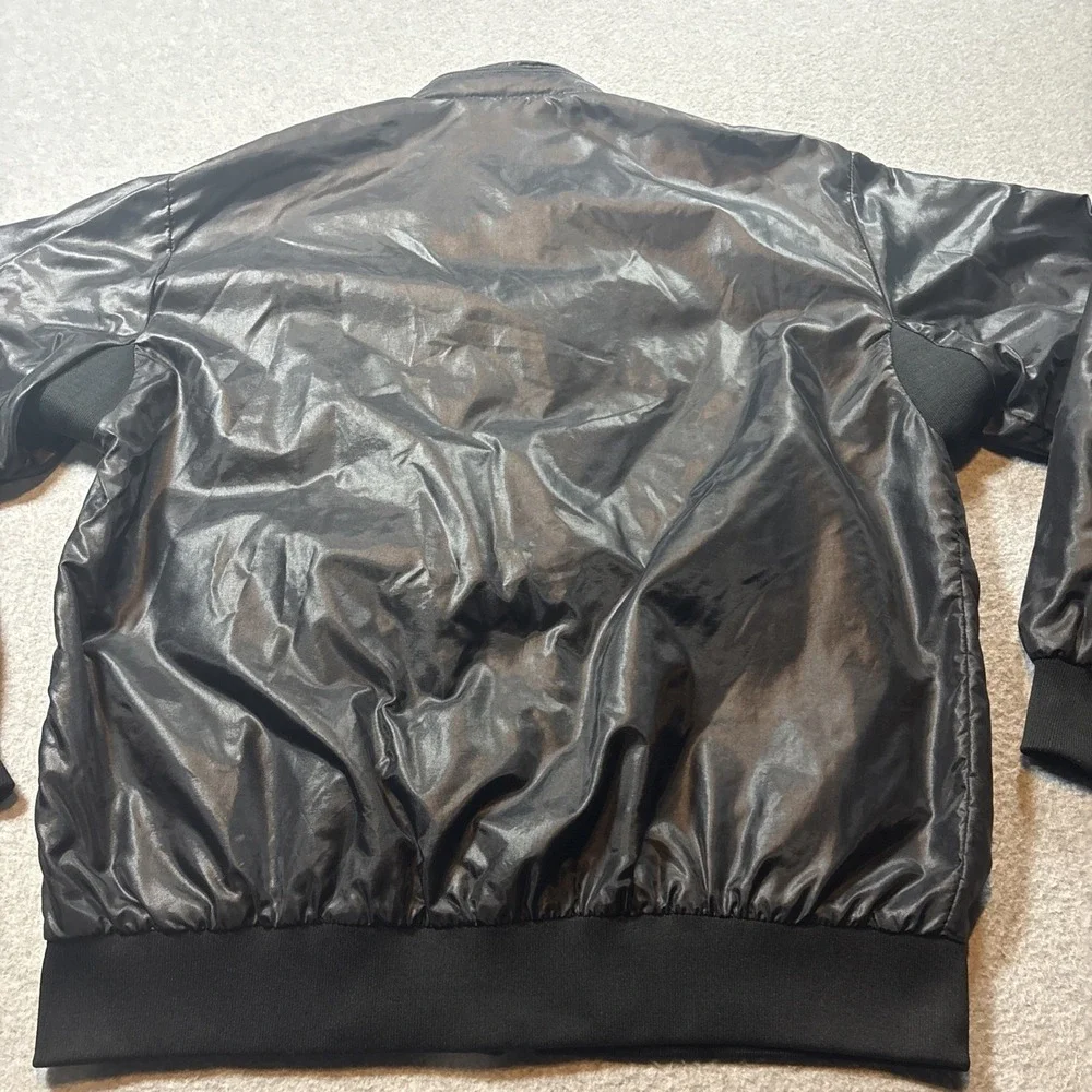 Turnburry Classics Golf 100% Nylon Black Zip Up Jacket Windbreaker Bomber Mens L